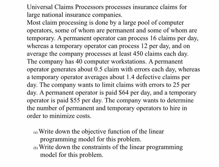 Universal Claims Processors processes insurance