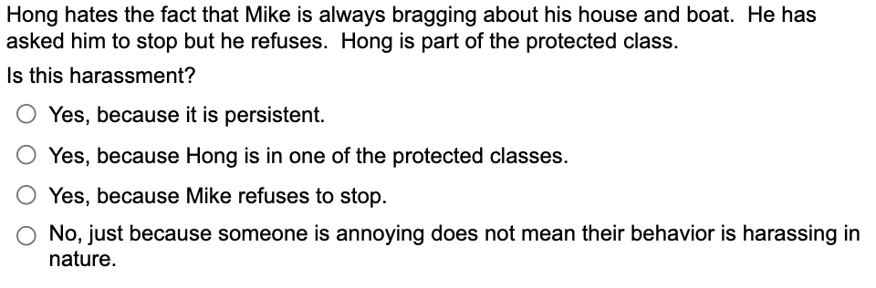 Which of the following is NOT required for the