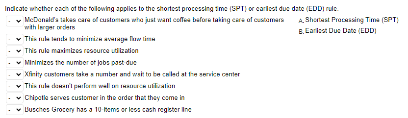 Indicate whether each of the following applies to