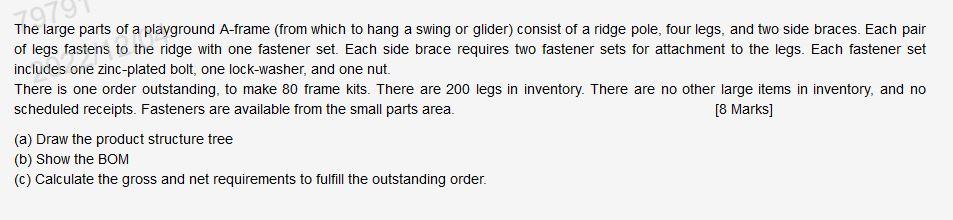 The large part of a playground A-frame (from