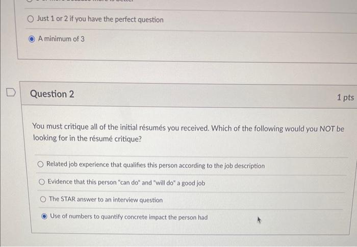 Just 1 or 2 if you have the perfect question A