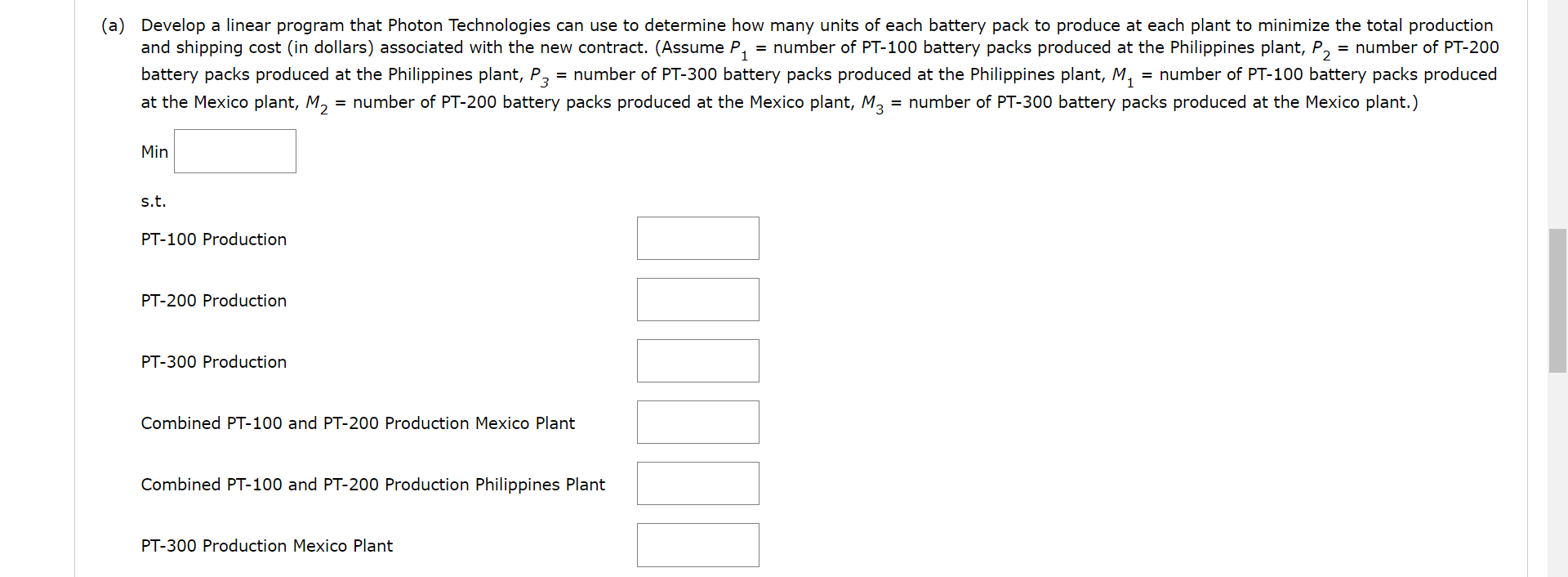 Please show work on Excel Photon Technologies can