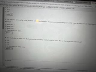 Comparing Movinf Average ard Exponential