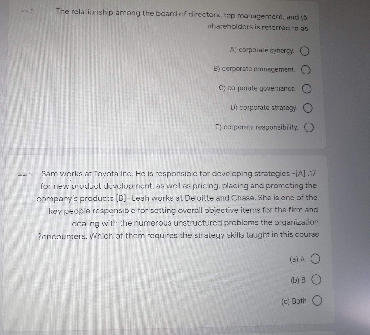 5 The relationship among the board of directors,