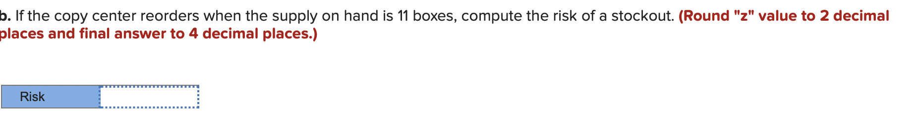 A small copy center uses 5 500-sheet boxes of