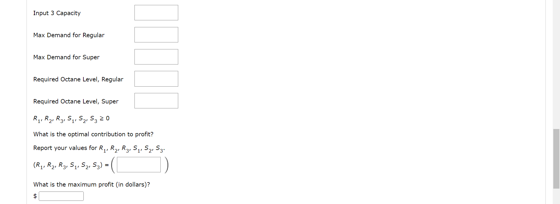 Please fill in all the blanks and show work.