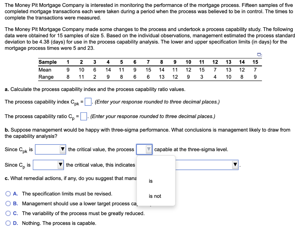 The Money Pit Mortgage Company is interested in