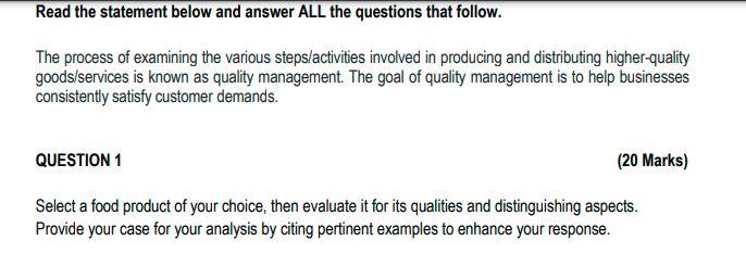 Please assist as per the mark allocation. Read