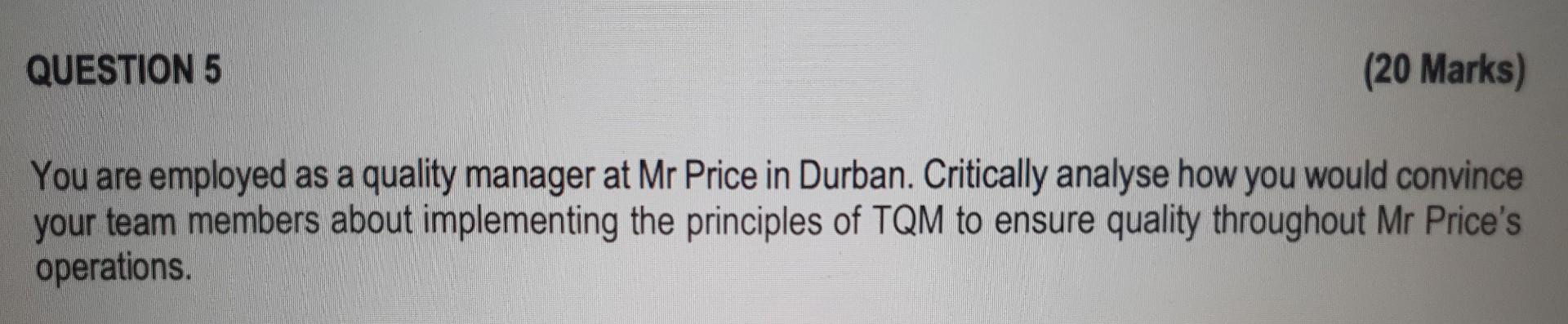 please answer Question 5 in full and correct for