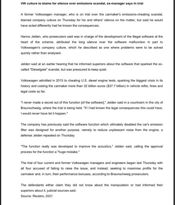 please read the article and answer the Question