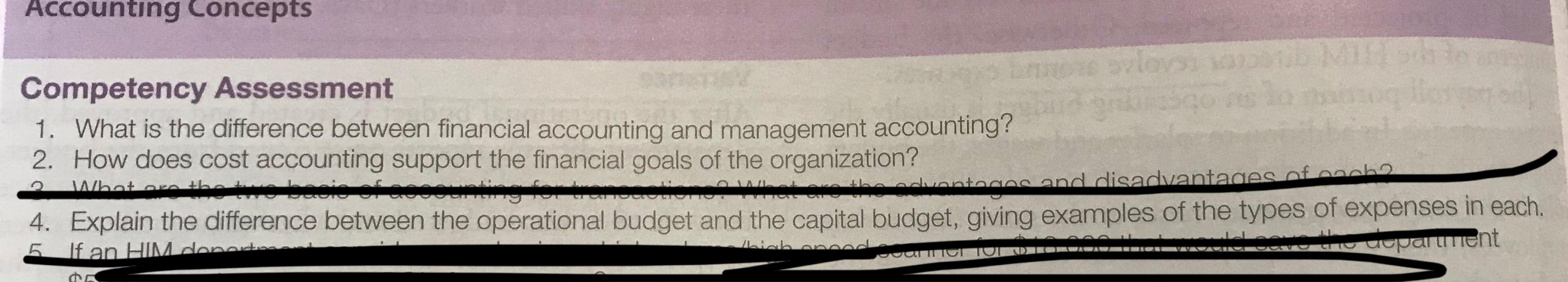 Please answer 1, 2, 4, and 5 Accounting Concepts