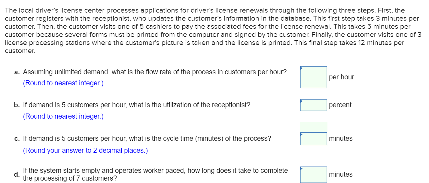 The local drivers license center processes
