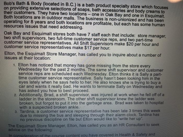 Bob's Bath & Body (located in B.C.) is a bath