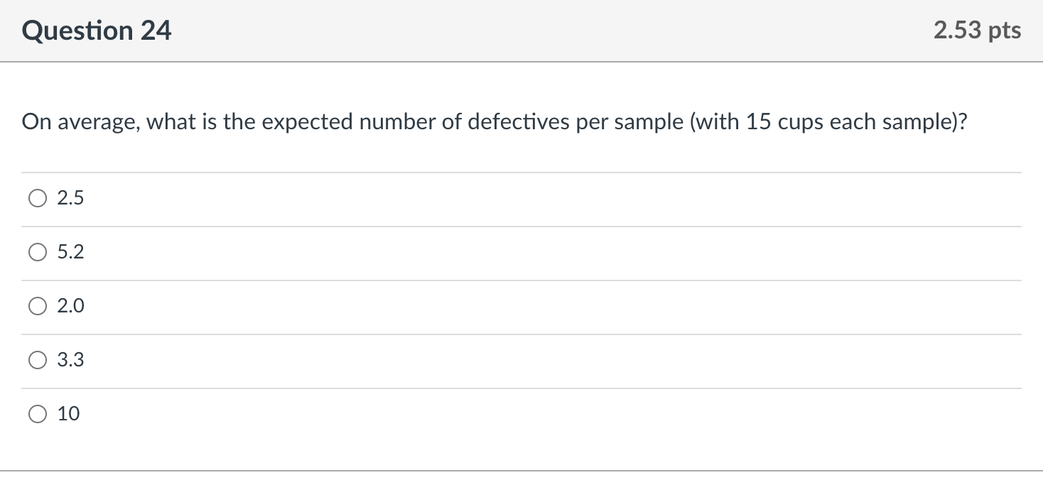 Need questions 22-24 A company makes plastic