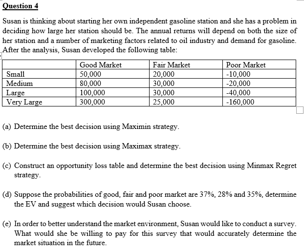 Susan is thinking about starting her own