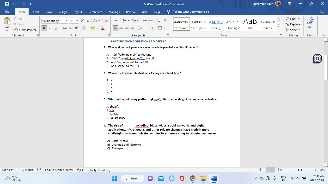 1. What addition will grant you access the admin