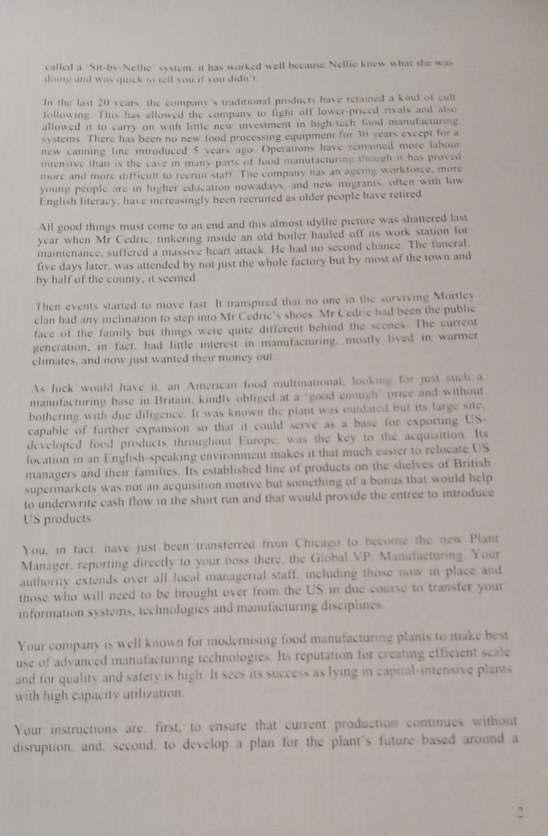 please I need answers Case studs 8.1: Mi Cedric