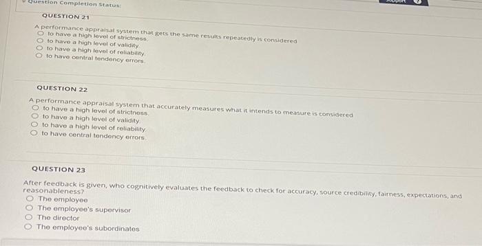 Urgent please A Derformance appraisal system that