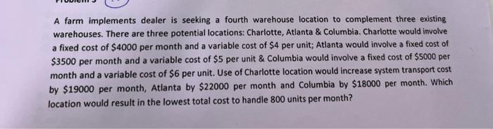 Need entire solution with all steps A farm