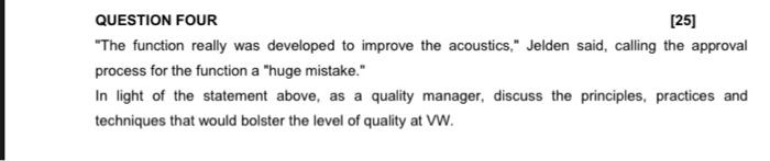 please answer question 4 based on the article VW