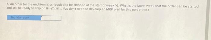 The following table lists the components needed