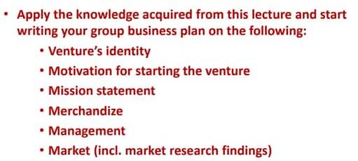 - Apply the knowledge acquired from this lecture