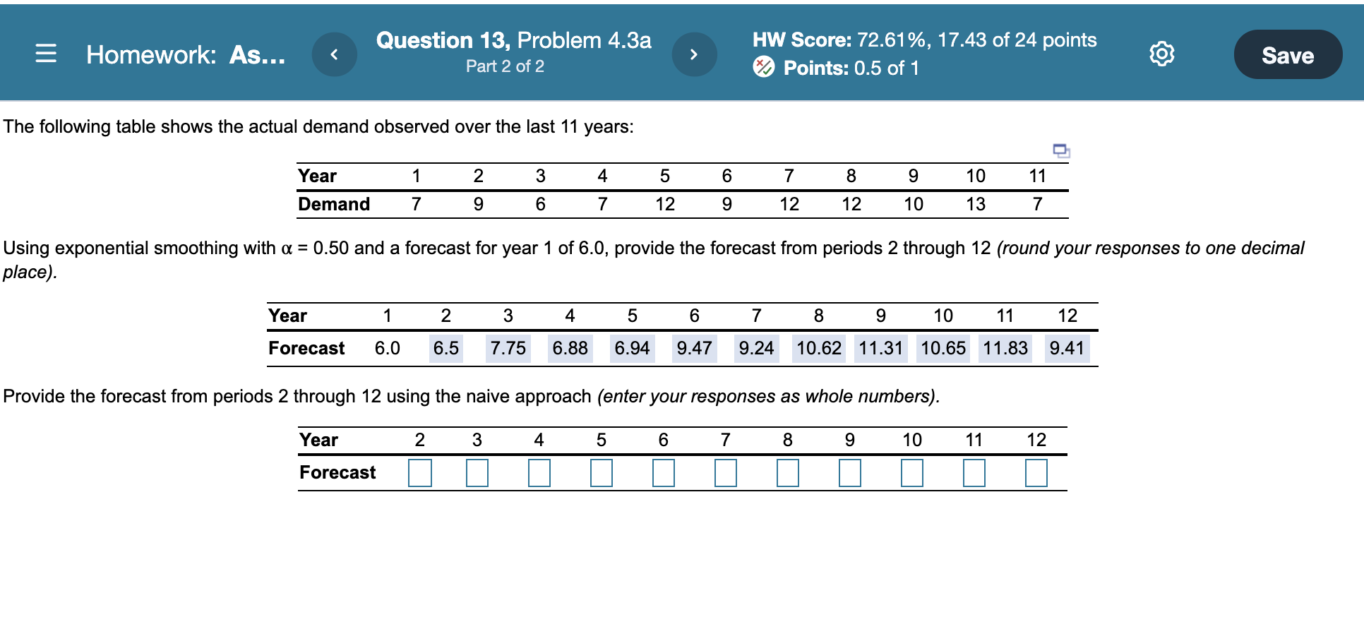 = Homework: As... Question 20, Problem 4.60 > HW