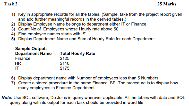 Project: Database Design for a Human resource -