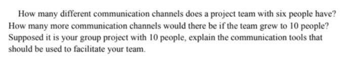 How many different communication channels does a