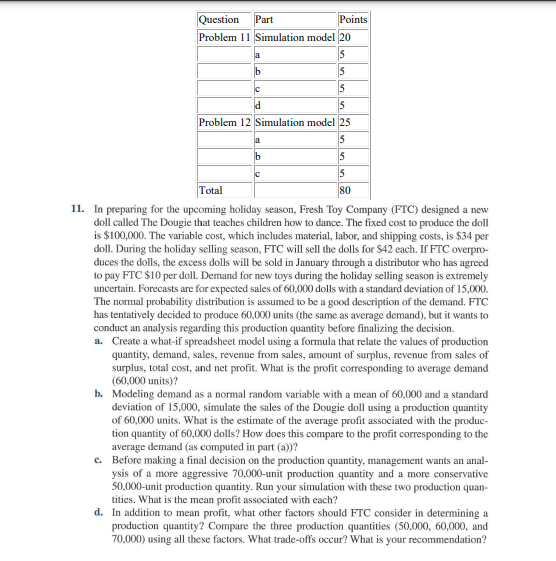 generate using 1,000 trials and native Excel