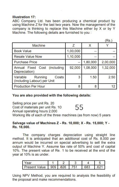 ndn Illustration 17: ABC Company Ltd. has been