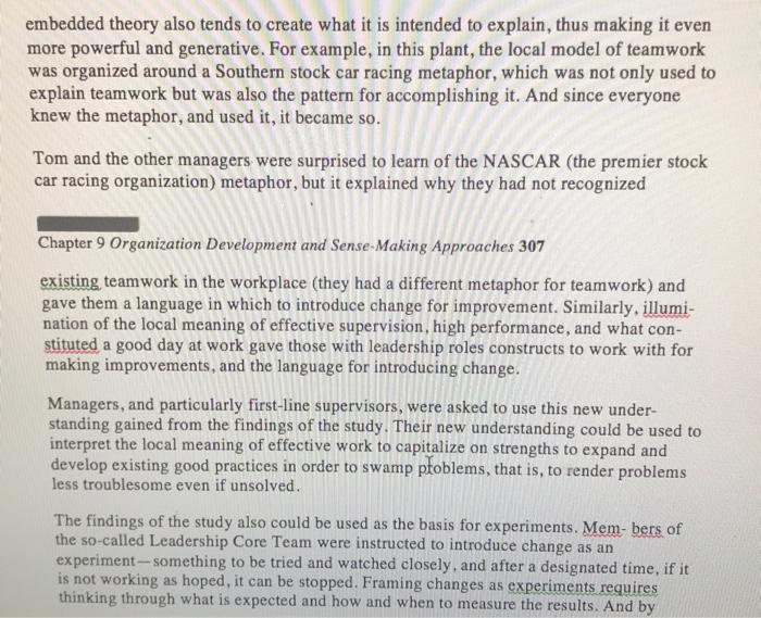 EXERCISE 9.5 Change at DuPont As we walked