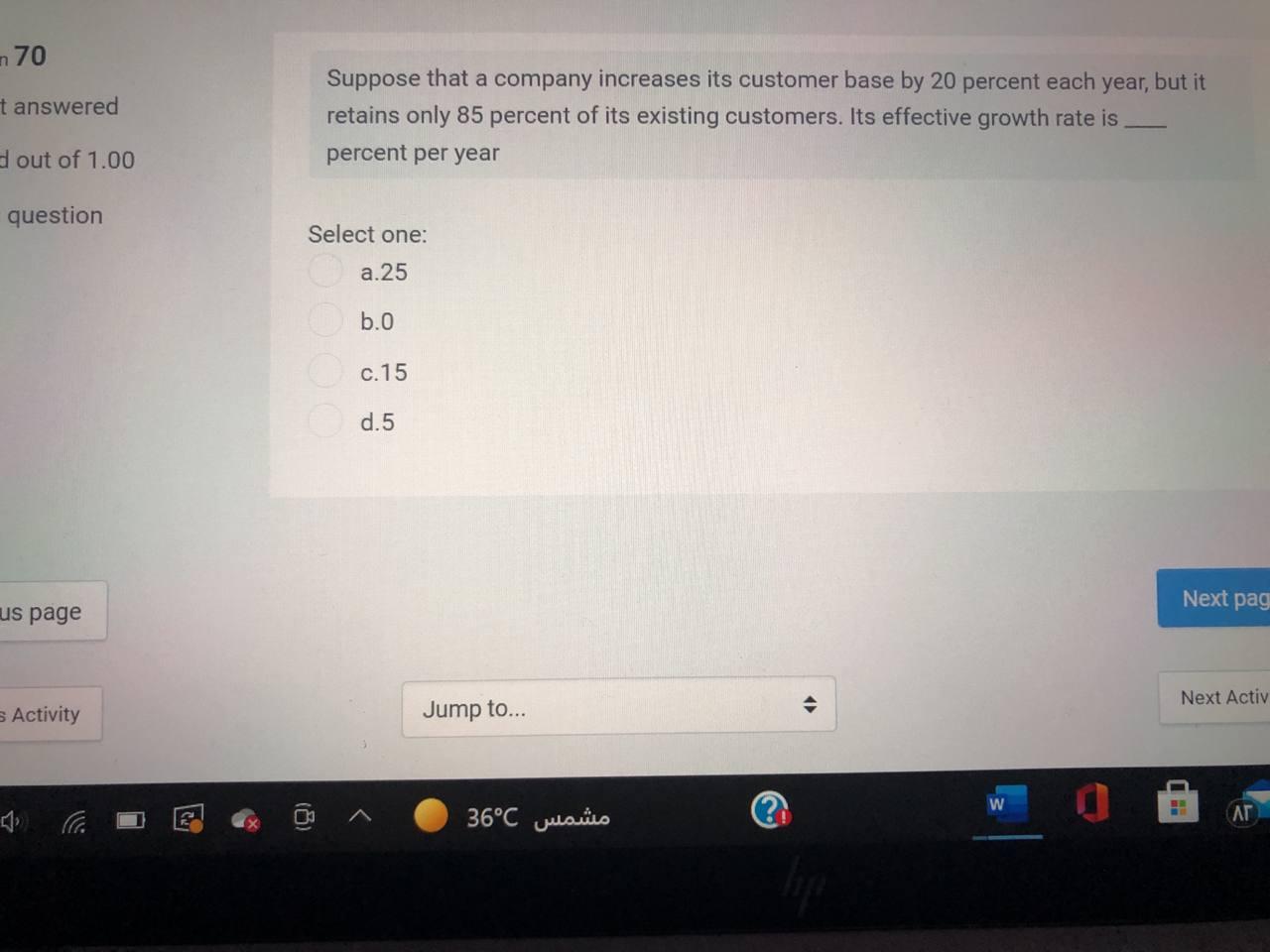 n70 tanswered Suppose that a company increases