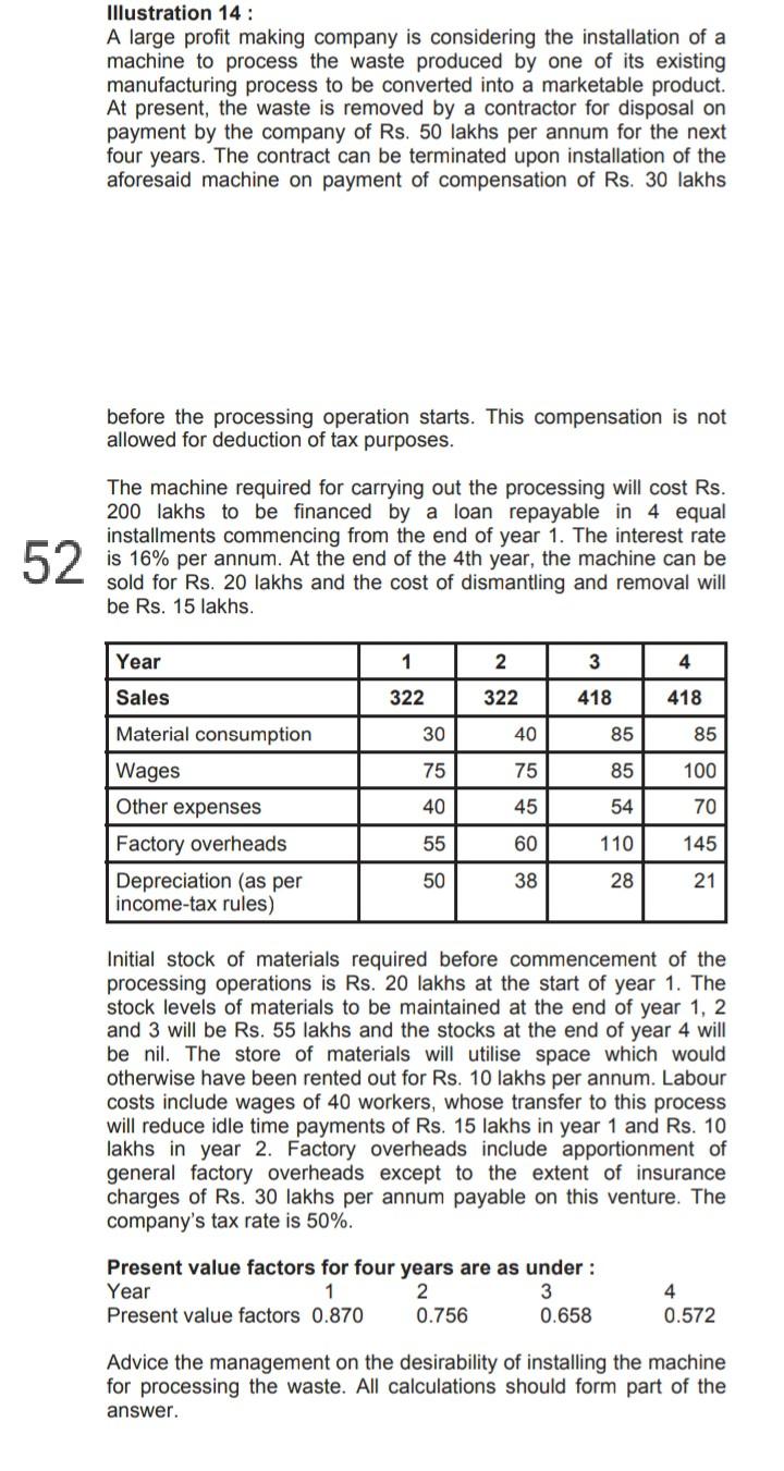 Illustration 14 : A large profit making company