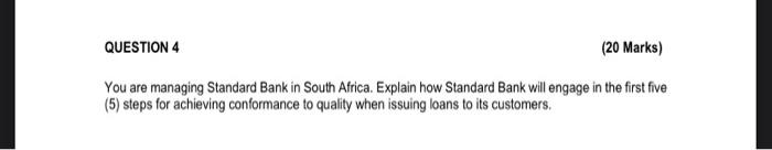 You are managing Standard Bank in South Africa.
