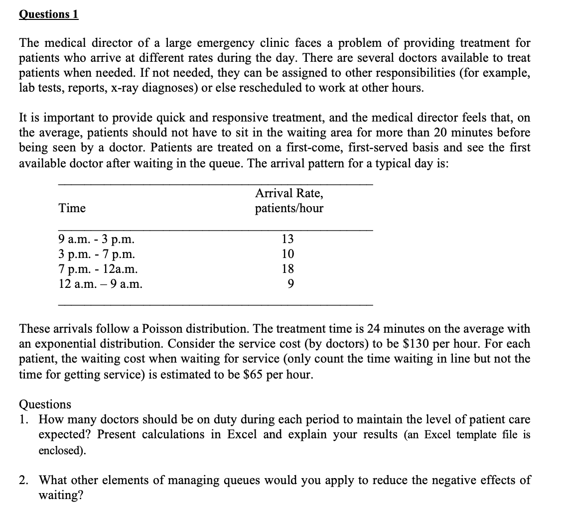 The medical director of a large emergency clinic