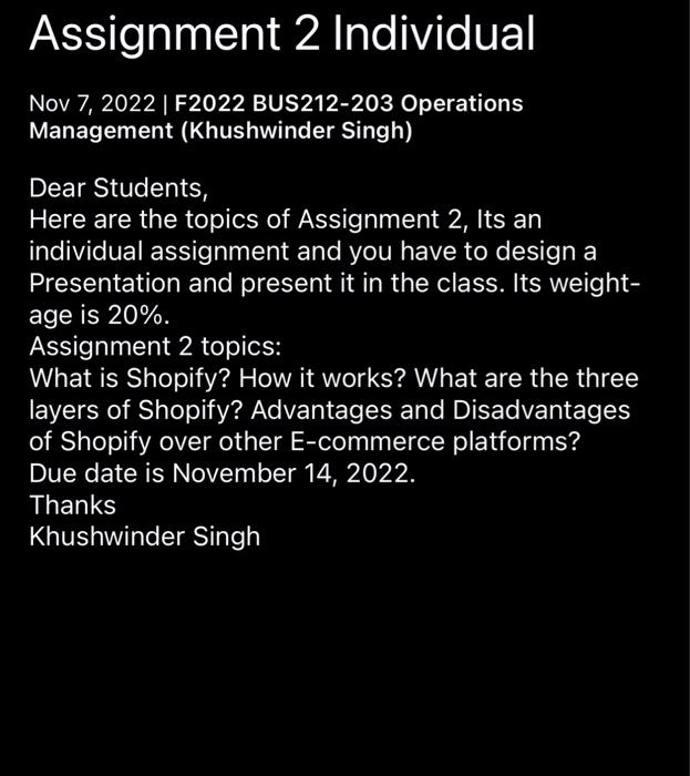 Nov 7, 2022 | F2022 BUS212-203 Operations