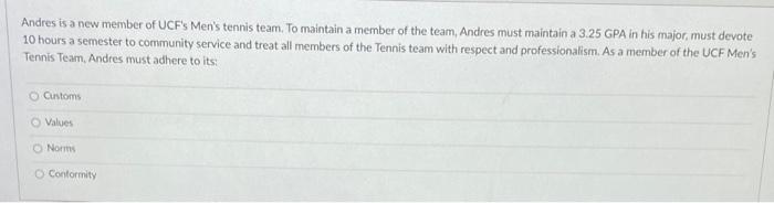 Andres is a new member of UCF's Men's tennis