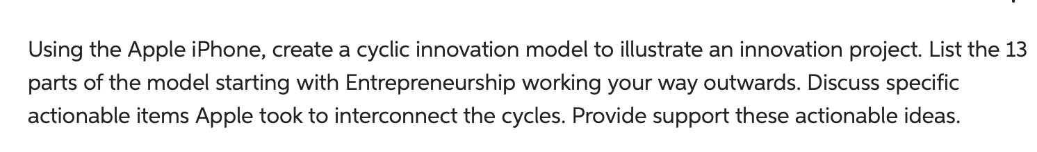 Using the Apple iPhone, create a cyclic