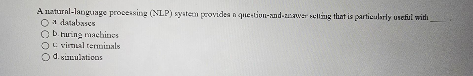 A natural-language processing (NLP) system
