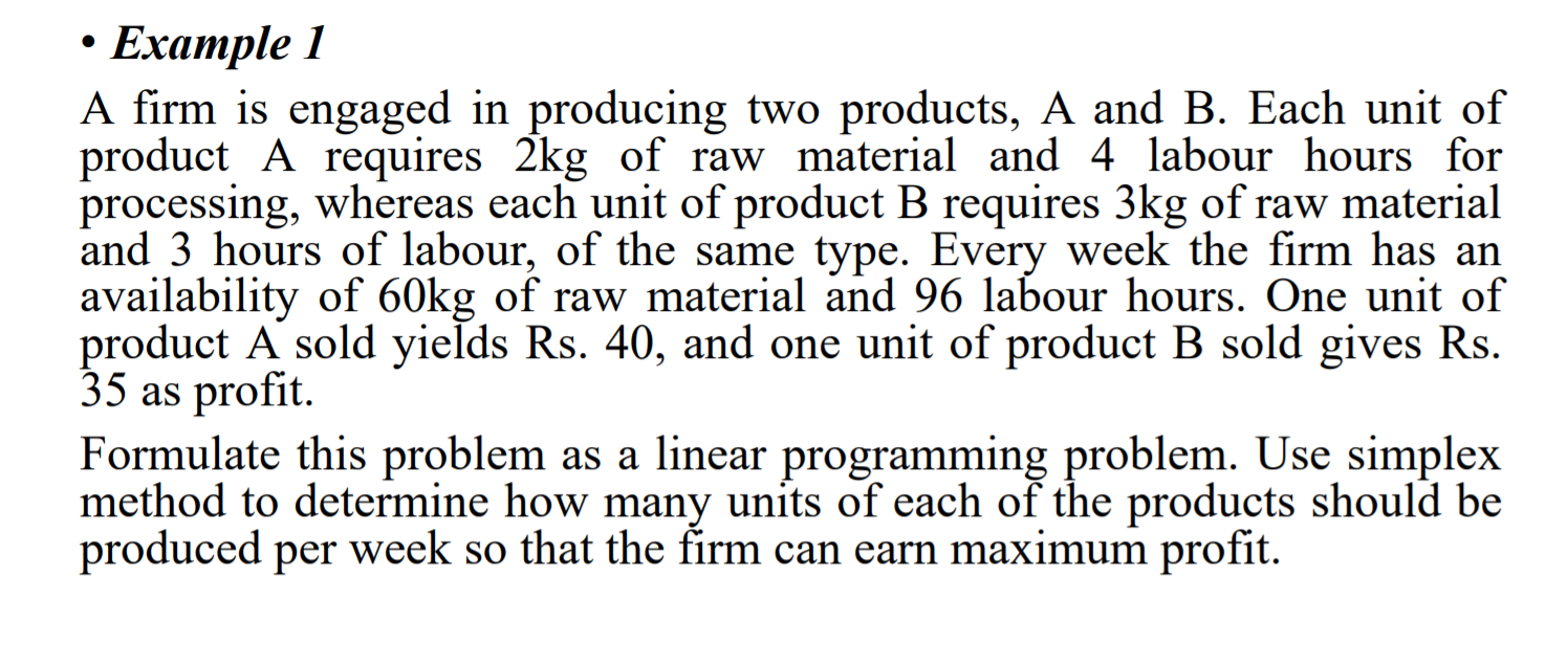 need this quickly within 30 mins Example 1 A firm