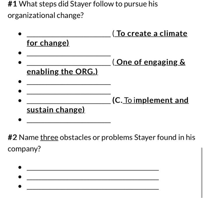 please answer everything \#1 What steps did