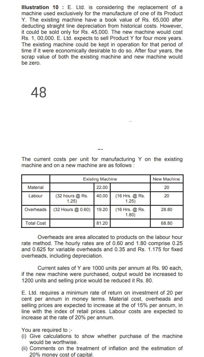 jdj Illustration 10 : E. Ltd. is considering the
