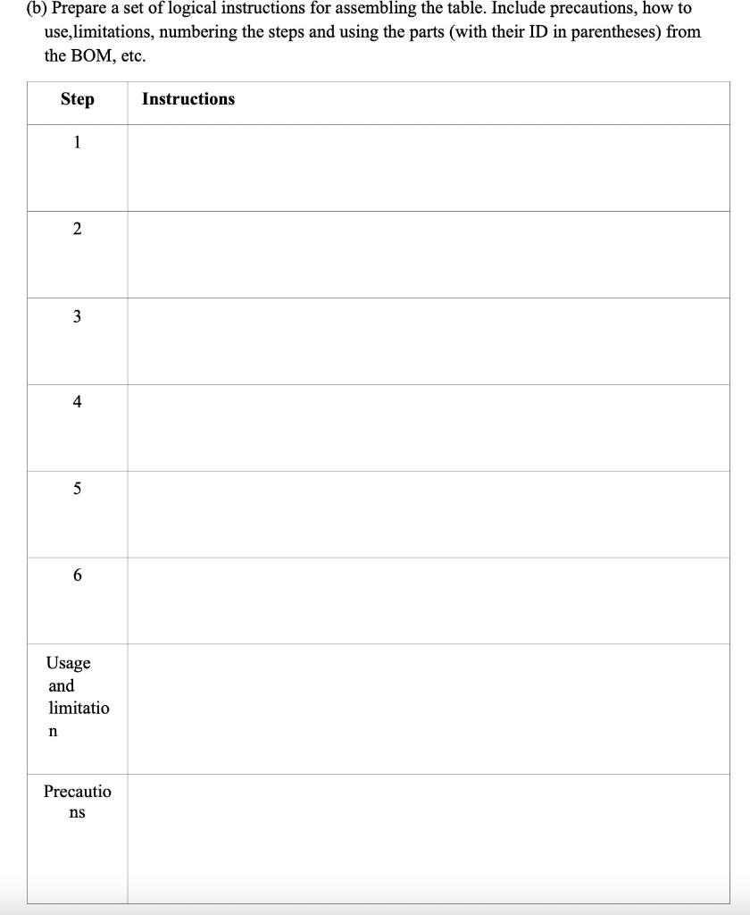 Textbook 5.15. (a) Using the Word table below,
