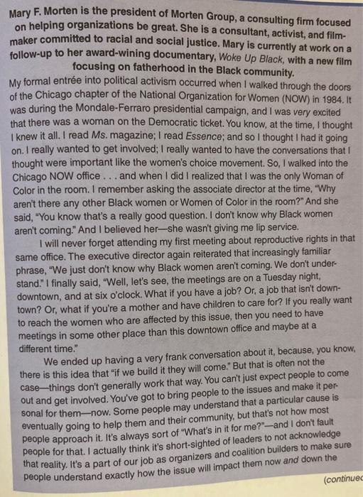 200-250 word response to question at the end Mary