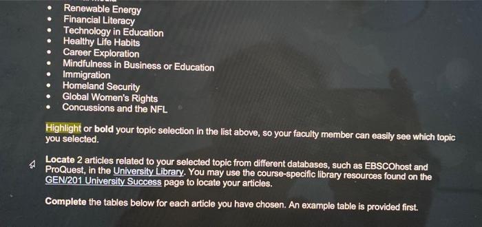 Finding and Using Information Worksheet Complete