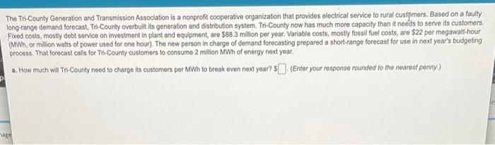The T-County Generation and Transmission
