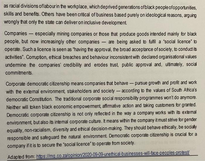 Unethical businesses will face people's protest