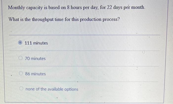 Consider the following information regarding the