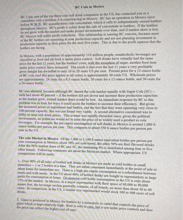 BC Cola in Mexico BC Cola, one of the top three